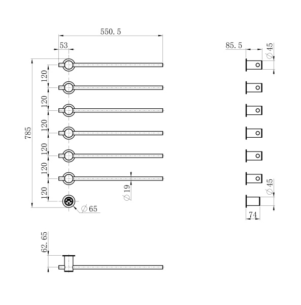 Полотенцесушитель электрический встраиваемый WONZON & WOGHAND BADEN, черный матовый WW-AL366-MB Полотенцесушитель электрический встраиваемый WONZON & WOGHAND BADEN, черный матовый WW-AL366-MB