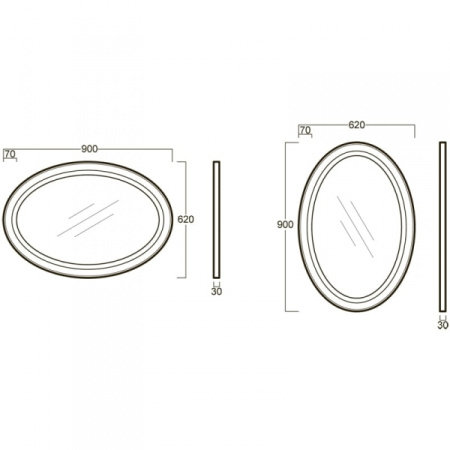 Зеркало Simas Lante LAS1 bi