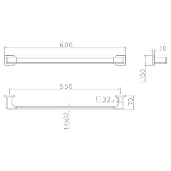 Полотенцедержатель 60 см Teka Formentera 170760200