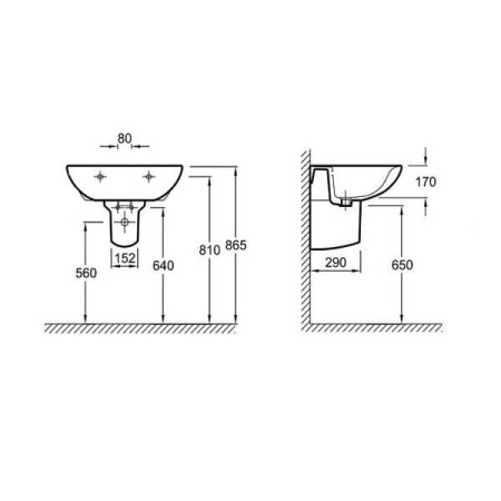 Полупьедестал, белый, Jacob Delafon Odeon 19085D-00