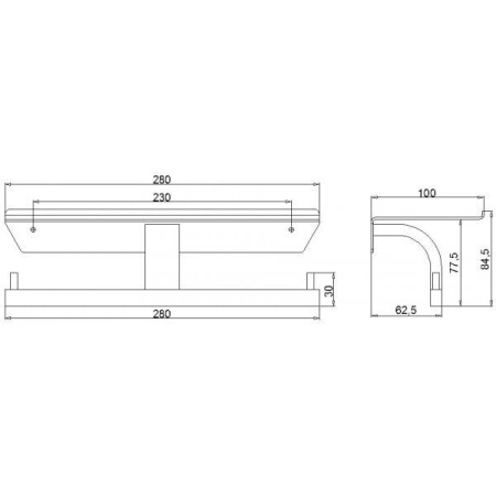 Держатель туалетной бумаги двойной с полкой RUSH Edge ED77142B