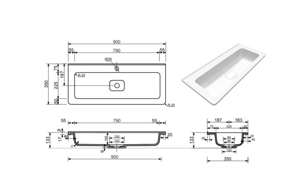 Тумба под раковину напольная Style Line Бергамо СС-00002364 белый