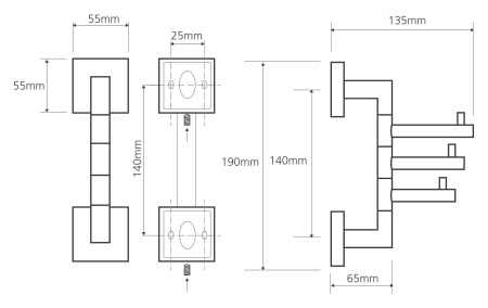 Тройной крючок поворотный Bemeta BETA 132206072