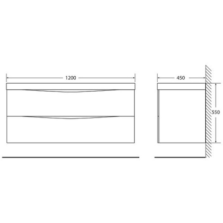 Тумба под раковину BelBagno Marino-Cer 120 MARINO-CER-N-1200-2C-SO-NL-P