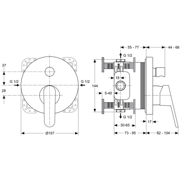Смеситель для душа Ideal Standard Vito A6065AA