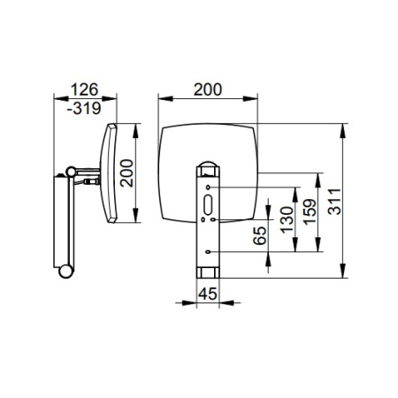 Косметическое зеркало Keuco (iLook) прямоугольное, с подсветкой 17613 019004