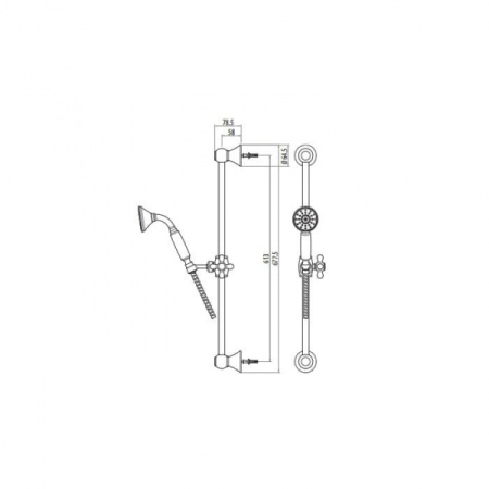 Душевой гарнитур Gattoni PD 1039/PDDOoro