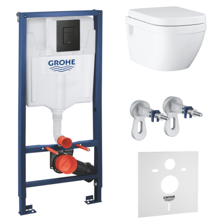 Комплект инсталляции с унитазом GROHE Rapid SL Euro Ceramic 38811538 микролифт