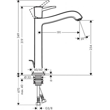 Смеситель для раковины Hansgrohe Metropol 31303090