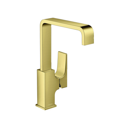 Смеситель для раковины с донным клапаном Push-Open Hansgrohe Metropol 32511990 полированное золото