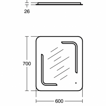 Зеркало (60X70) Ideal Standard MIRROR&LIGHT T3350BH
