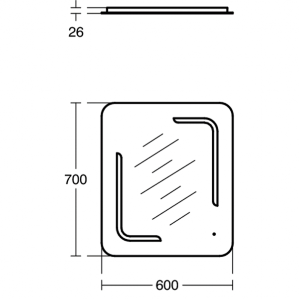 Зеркало (60X70) Ideal Standard MIRROR&LIGHT T3350BH