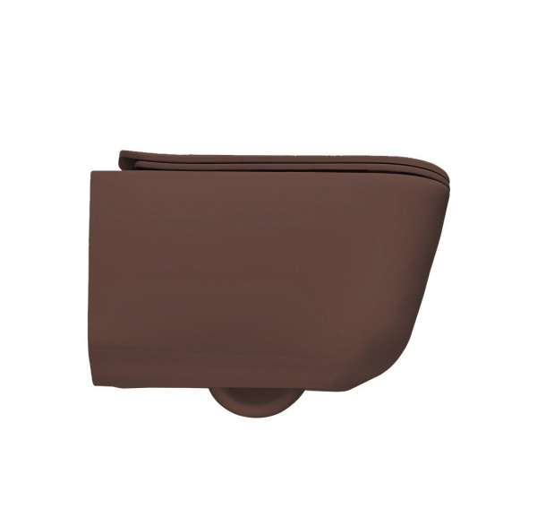 Сиденье с крышкой для унитаза Kerasan Tribeca 519175 бордовый матовый, микролифт