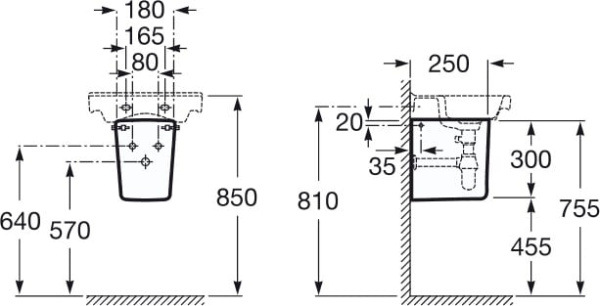Полупьедестал для раковины Roca Dama-N 337782000