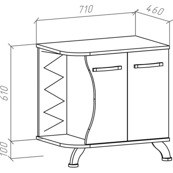 Тумба под раковину Bellezza Рио 70 4633611241263