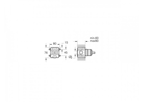 Внутренняя часть смесителя Vitra Q-Line A42213, белый