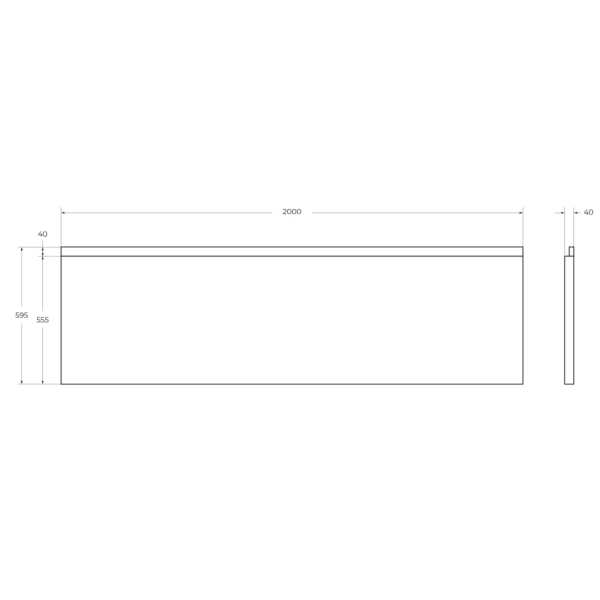 Передняя панель для акриловой ванны 200 смCEZARES PLANE-200-F-SCR-W37