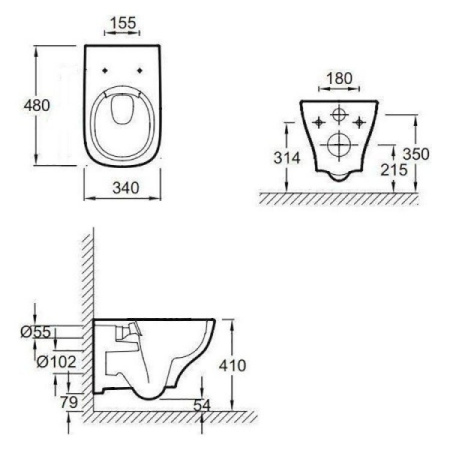 Унитаз подвесной безободковый Jacob Delafon Struktura EDF102-00 без сиденья Унитаз подвесной безободковый Jacob Delafon Struktura EDF102-00 без сиденья