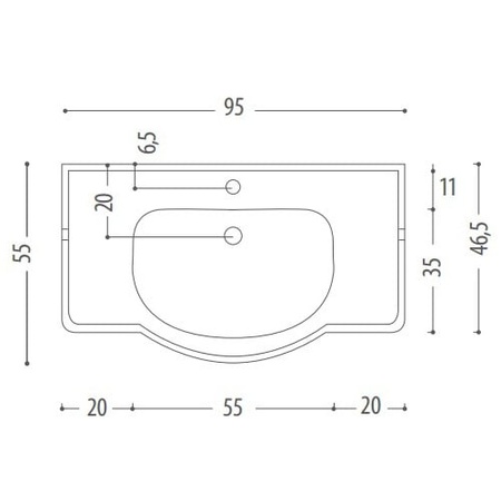 Раковина Eban FPLKK095-B*1