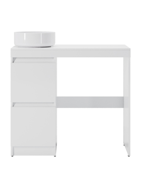 Тумба напольная под стиральную машину с раковиной Orange Sistema STM-100TUW+B09-360W  белый