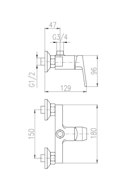Смеситель для душа Rav Slezak Colorado CO182.5Z