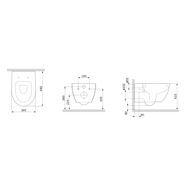 Подвесной унитаз Am.Pm Awe C111738WH