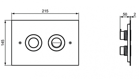 Клавиша смыва Ideal Standard SEPTA PRO P1 R0188MY