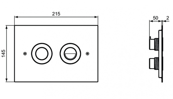 Клавиша смыва Ideal Standard SEPTA PRO P1 R0188MY