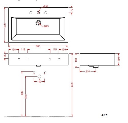 Раковина подвесная Artceram Box TFL026 01 00 bi*1