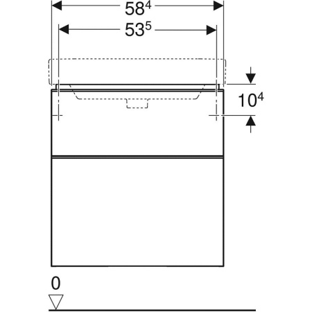 Тумба с раковиной Geberit Smyle Square 500.229.01.1+500.352.JR.1