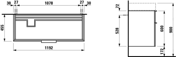 Тумба под раковину Laufen Kartell 4.0764.2.033.635.1