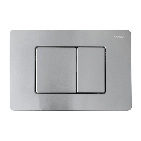 Комплект подвесной унитаз ABBER Rechteck AC1201MB черный матовый с инсталляцией AC0105 и кнопкой AC0120MCH матовый хром