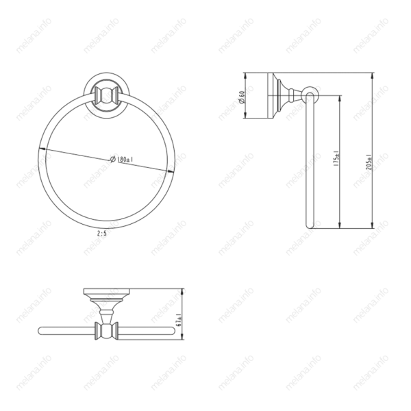 Держатель для полотенца Melana MLN-820009