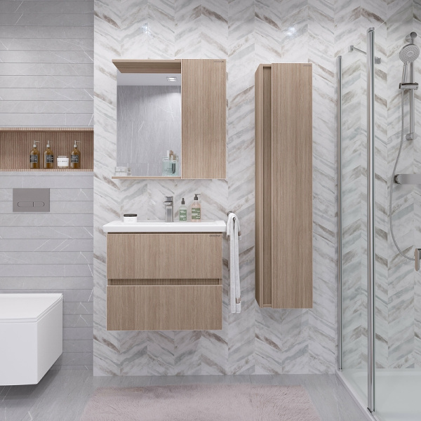 Зеркало-шкаф (72х72) Grossman Юнит 2070112 универсал. кадена вуд