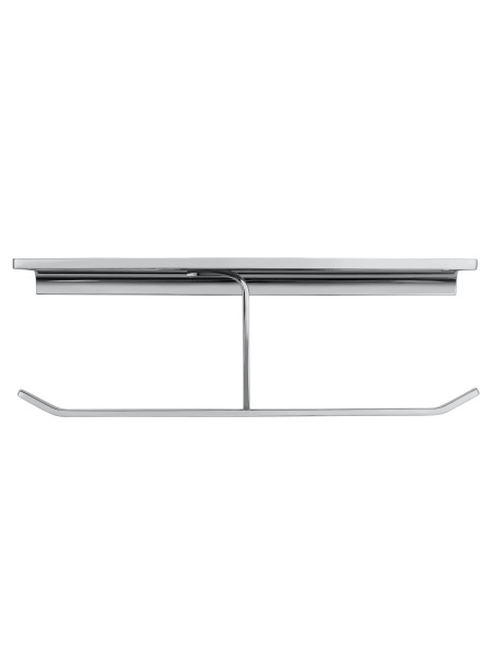 Двойной держатель для туалетной бумаги с полкой WONZON & WOGHAND ECLIPSE, хром WW-9156