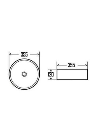 Раковина накладная (35,5x35,5) AQUAme AQM5012MDG