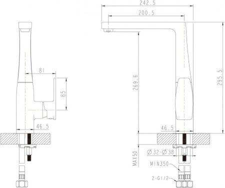 Смеситель для кухни Bravat Riffle F772106C