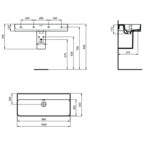 Раковина подвесная Ideal Standard Strada II 100 T364001