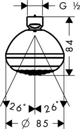 Верхний душ Hansgrohe Crometta 28423000