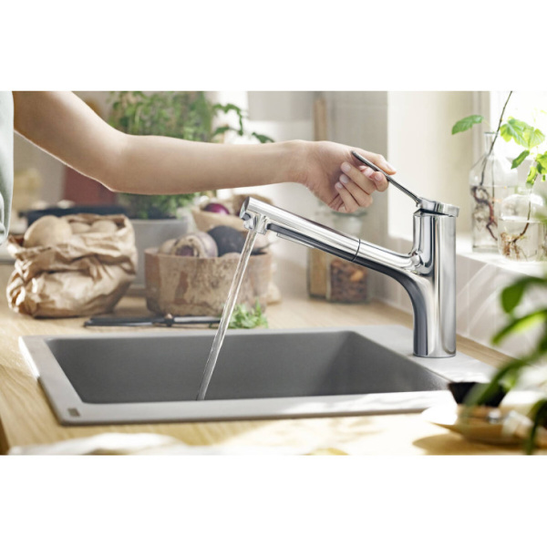 Смеситель для кухни Hansgrohe Zesis M33 sBox lite 74803000, хром