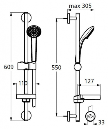Душевой гарнитур Ideal Standard IdealRain B9503AA