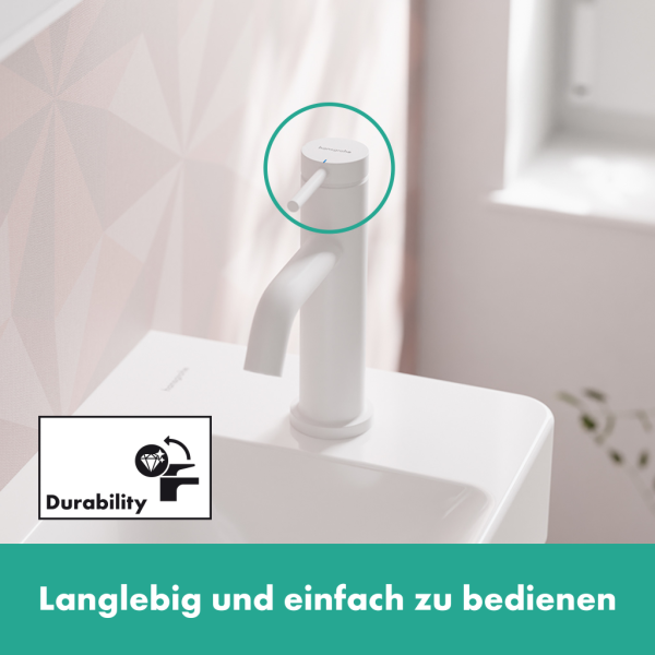 Кран для холодной воды без донного клапана Hansgrohe Tecturis S 73313700 белый матовый
