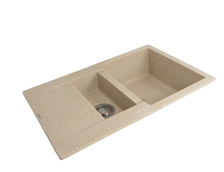 Мойка-Мраморная  (двойная) "KAISER"  KM2M-5080 Sand, бежевый