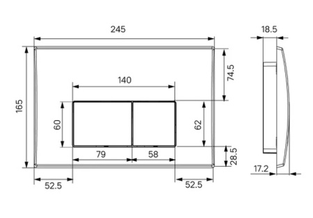 Клавиша смыва IDDI Optima Home OPH10W0i77