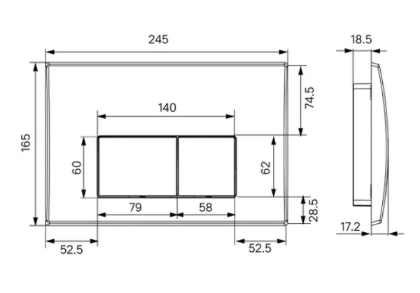 Клавиша смыва IDDI Optima Home OPH10W0i77