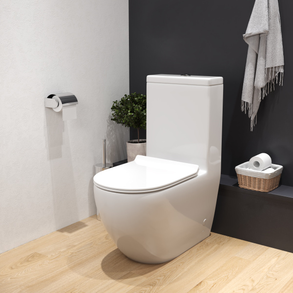 Унитаз напольный безободковый Grossman Style GR-4496S с сиденьем микролифт