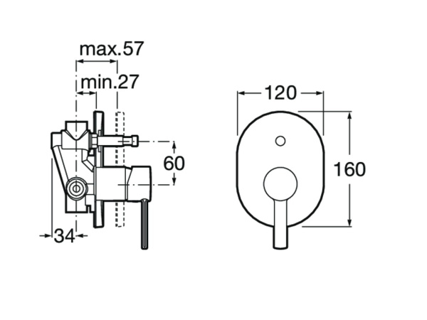 Смеситель для ванны Roca L20 5A0609C00