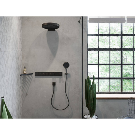 Верхний душ с кронштейном Hansgrohe Rainfinity 360 3jet 26234340 шлифованный черный хром