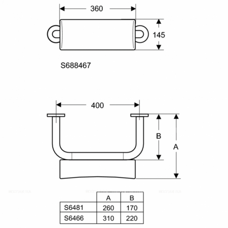 Опора для спины Ideal Standard Contour 21 S6466MY