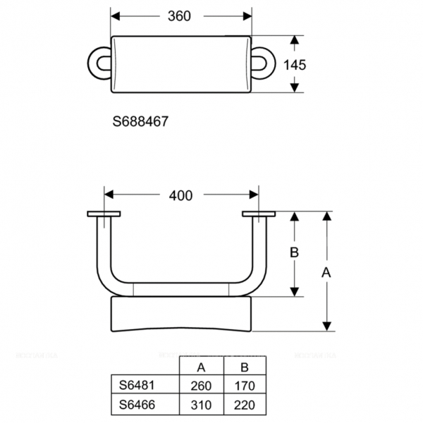 Опора для спины Ideal Standard Contour 21 S6466MY